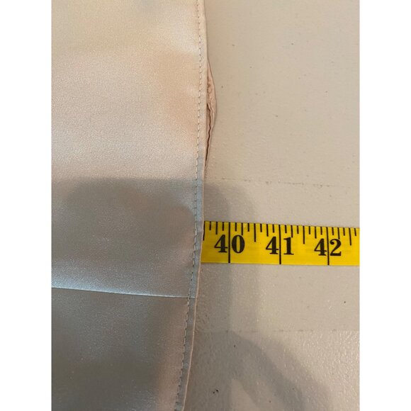 Davids Bridal Dress 40" Long Ivory Halter Neck Satin Gown Ties at Waist Size 4 - Picture 4 of 7